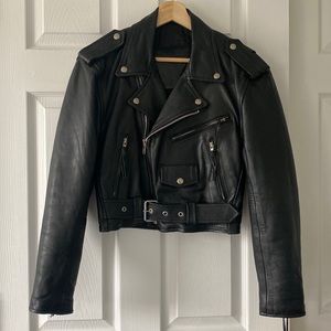 Vintage FMC Moto Leather Jacket Womens